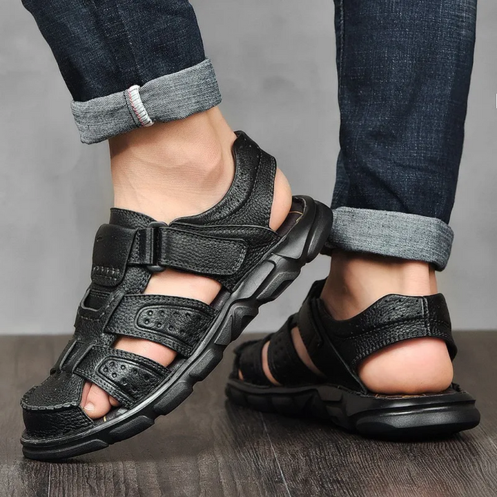 Max | Multi Strap Mens Sandals with Chunky Sole