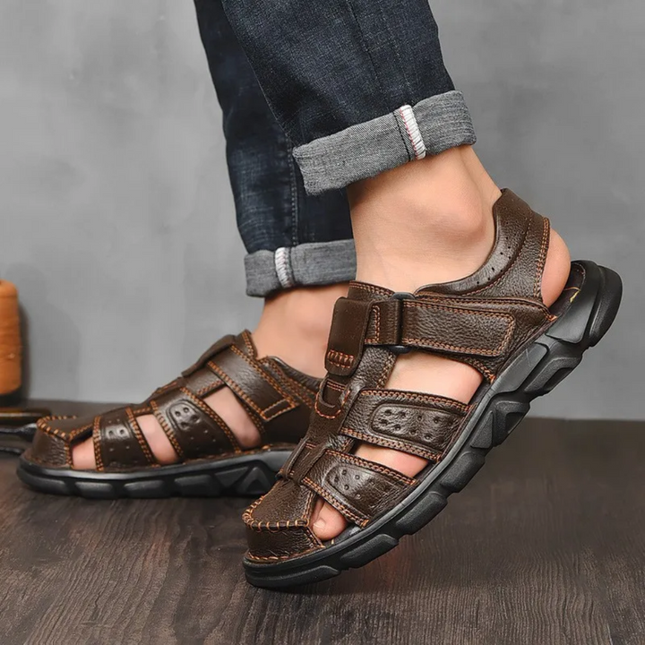 Max | Multi Strap Mens Sandals with Chunky Sole