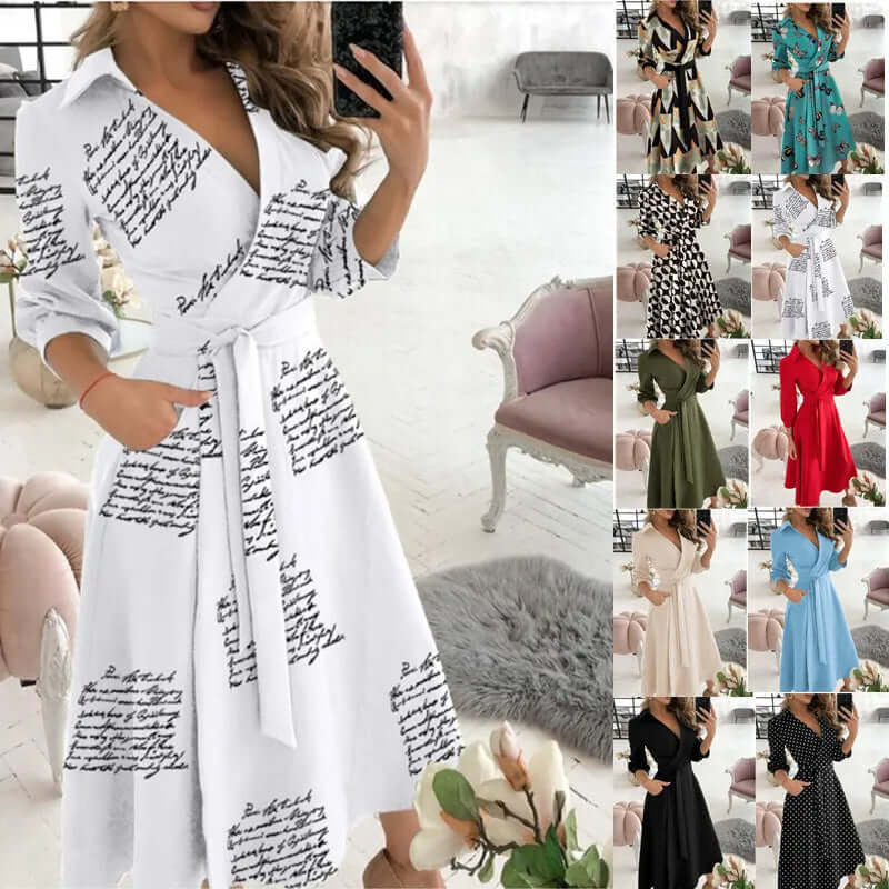 Maya | Refined Collared Wrap Cocktail Dress