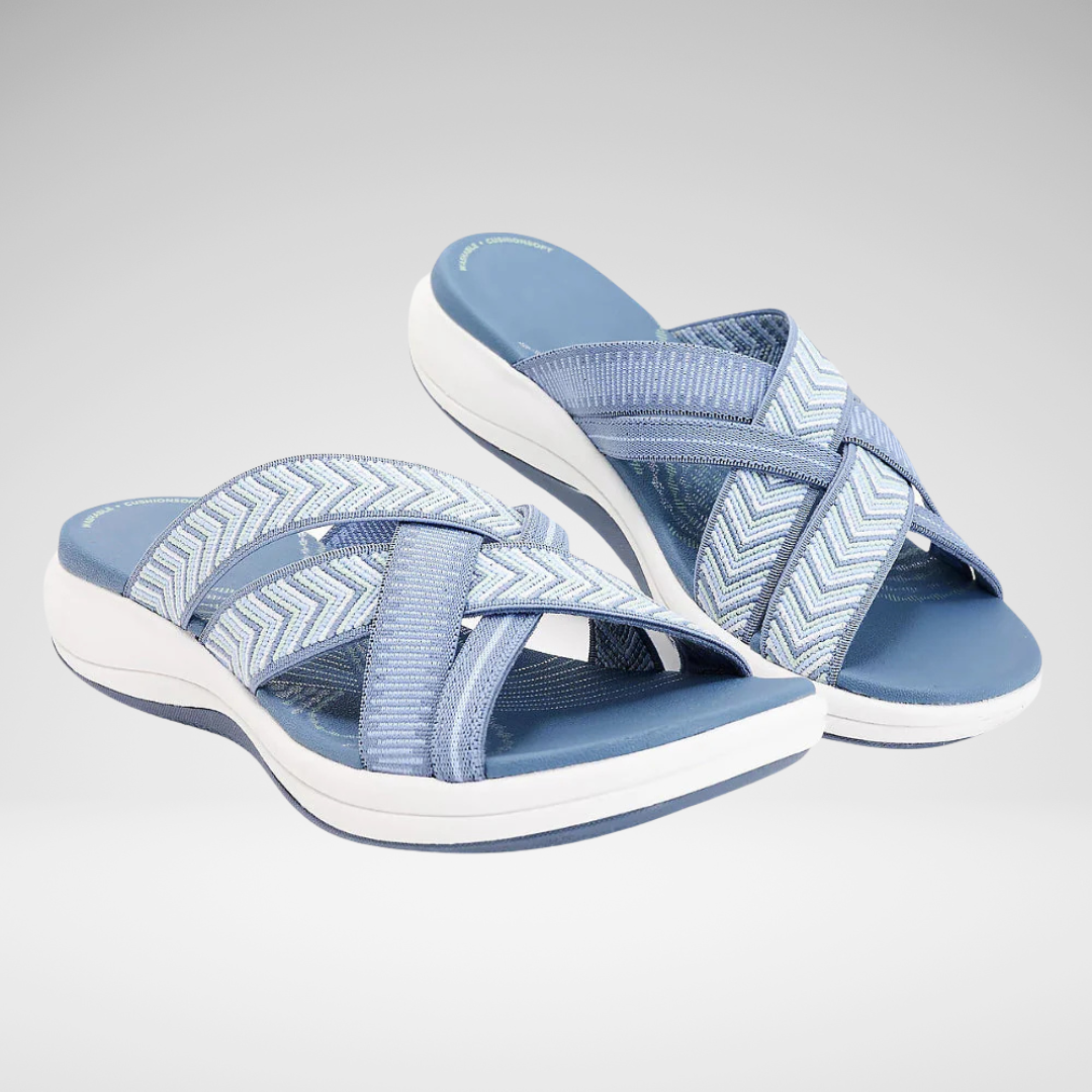 Maya | Sophisticated Cushioned Cross-Strap Comfort Sandals