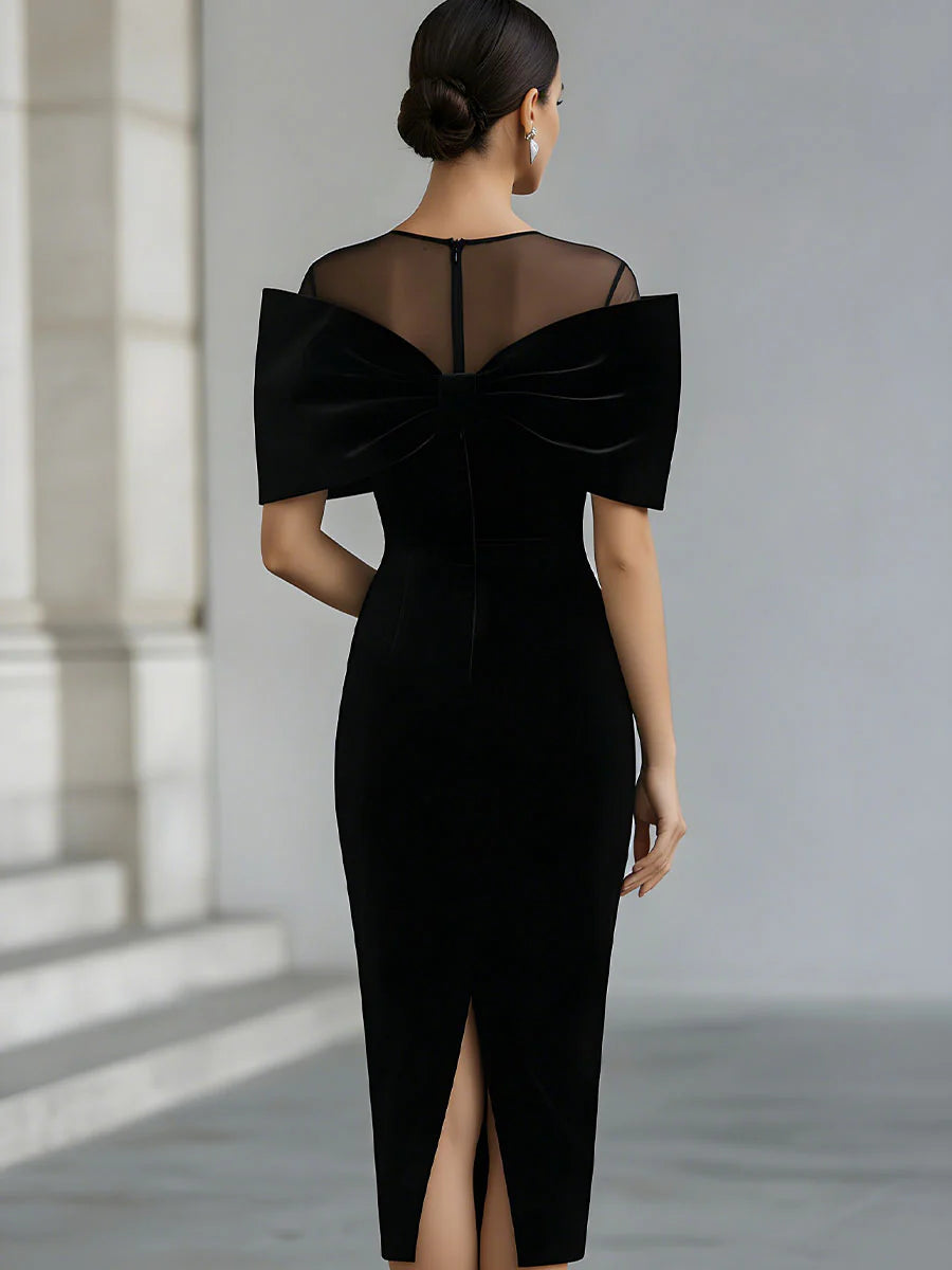 Mia | Elegant Bow Midi Party Dress