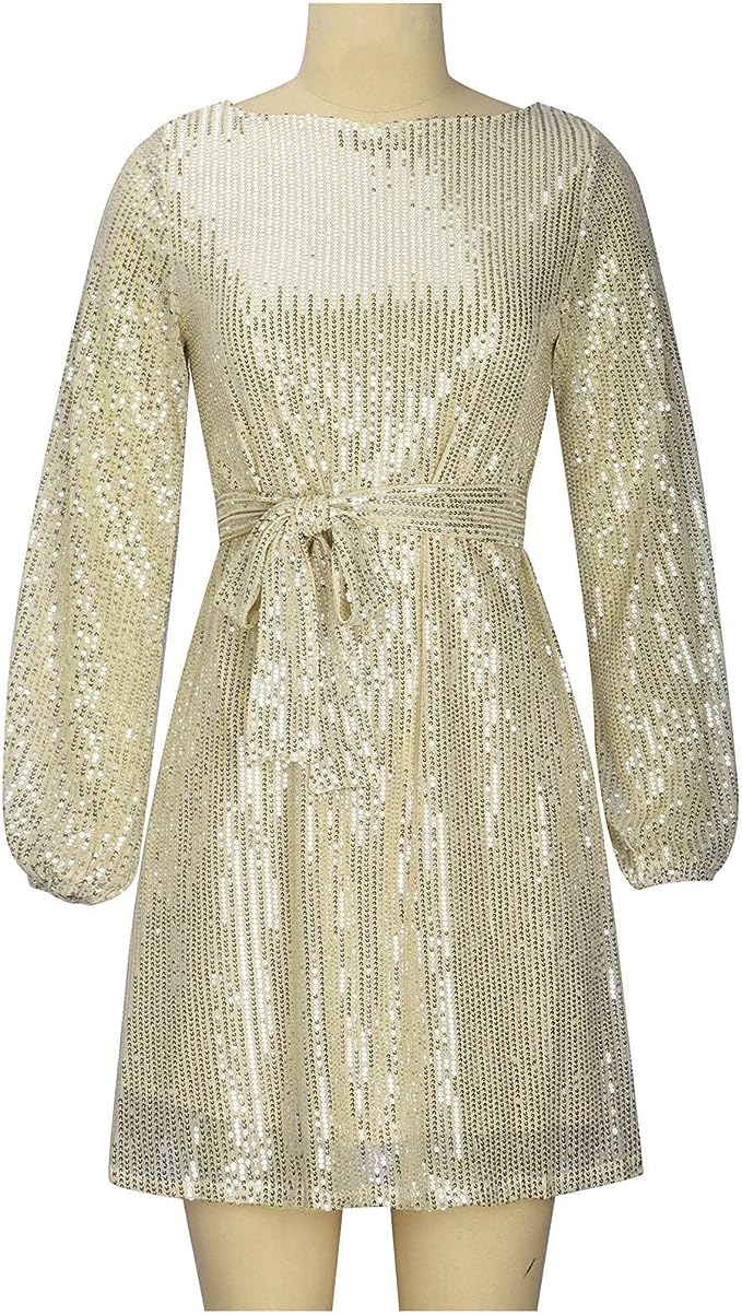 Mila | Relaxed Sequin Off-Shoulder Christmas Party Dress