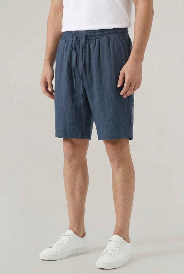 Miles | Effortless Linen Shorts with Elastic Drawstring Waist