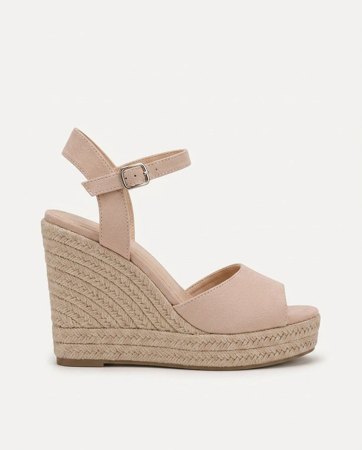 Millie | Chic Braided Ankle Strap Espadrille Wedges