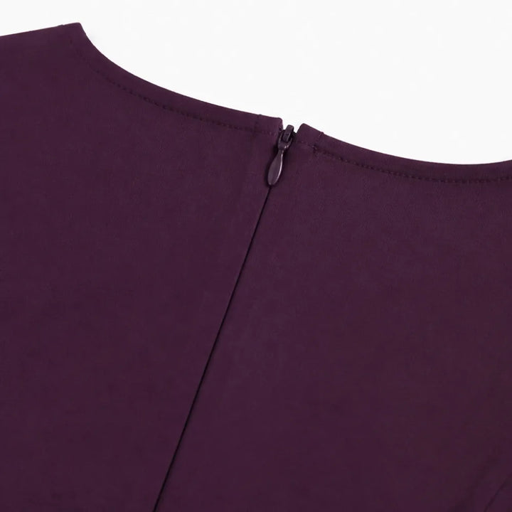 Millie | Refined Square Neck A-Line Midi Dress