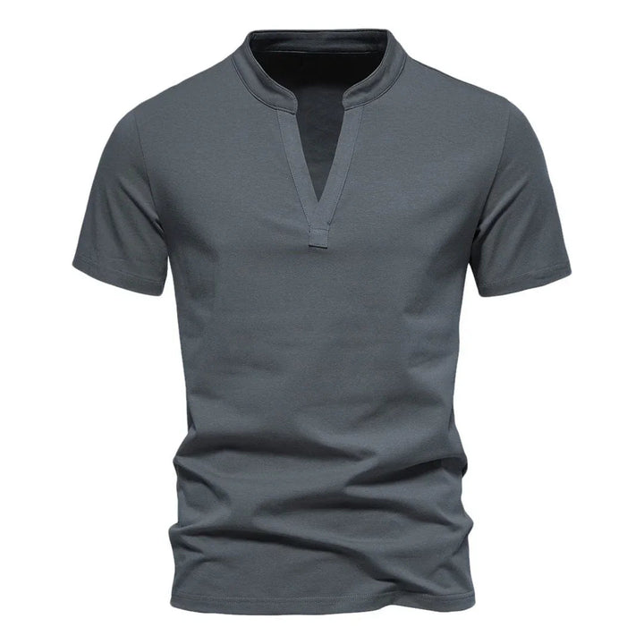 Muhammad | Effortless Split V-Neck Mens T Shirt