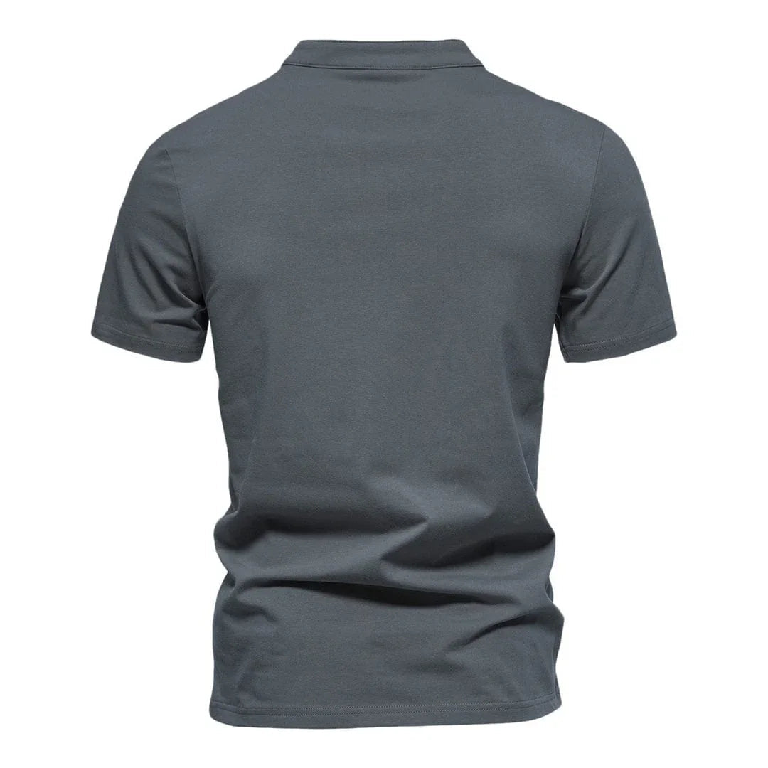 Muhammad | Effortless Split V-Neck Mens T Shirt