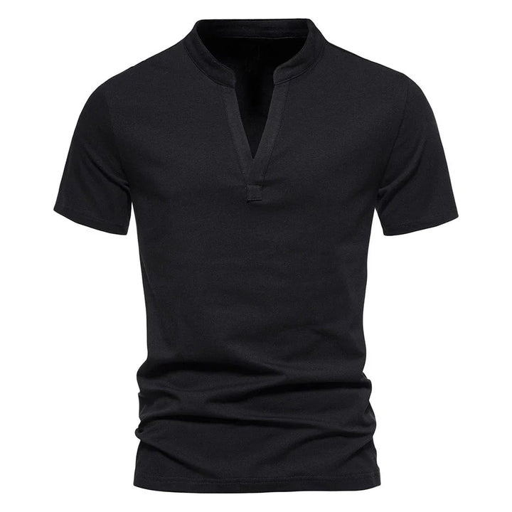Muhammad | Effortless Split V-Neck Mens T Shirt