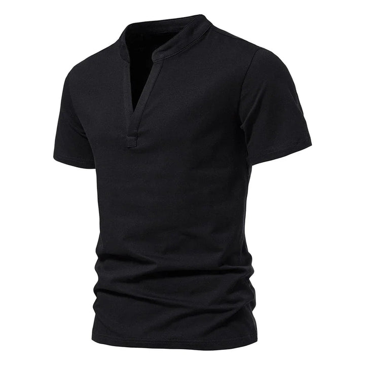 Muhammad | Effortless Split V-Neck Mens T Shirt
