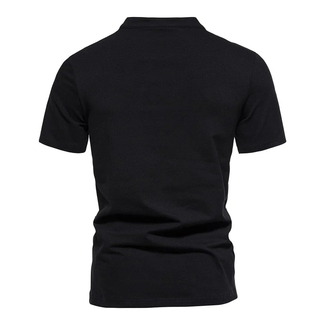 Muhammad | Effortless Split V-Neck Mens T Shirt