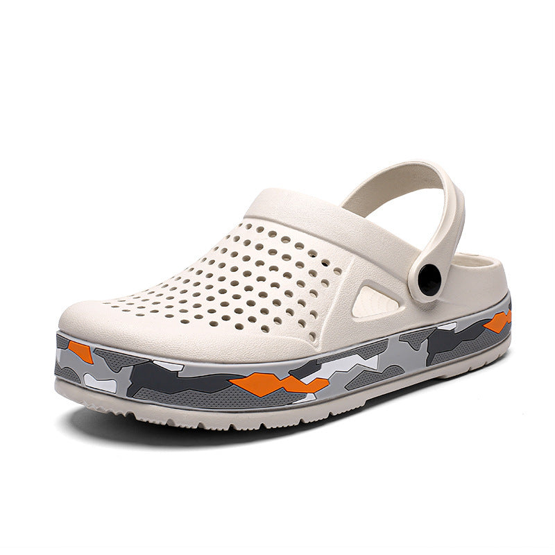Muhammad | Relaxed Breathable Slip-On Clogs with Camo Sole