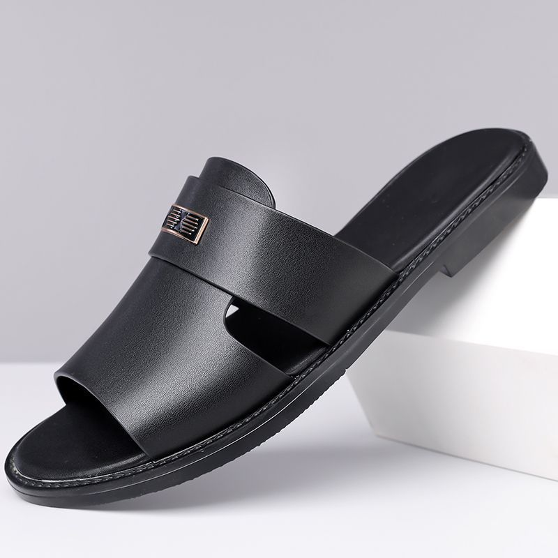 Noah | Cosy Slip-On Mens Sandals with Open Toe Detail