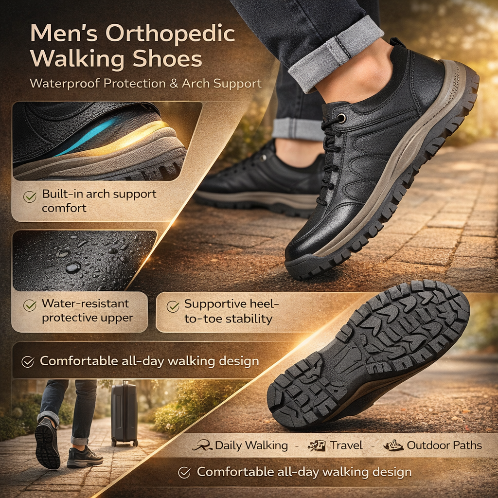 Noah | Timeless Orthopedic Shoes with Arch Support and Waterproof Grip