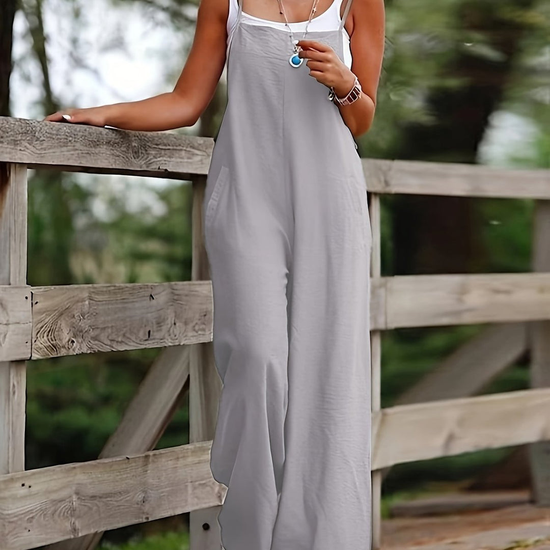 Nora | Cosy Wide Leg Dungaree Jumpsuit