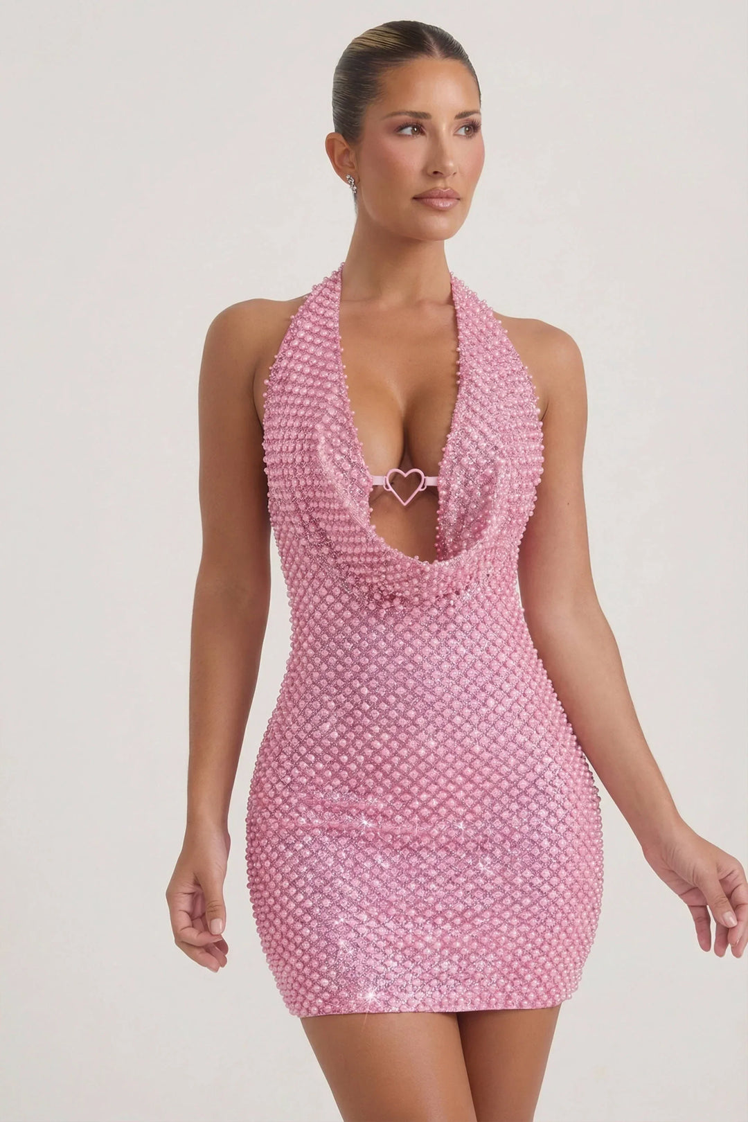 Nora | Elegant Sequin Cowl Neck Bodycon Mini Dress