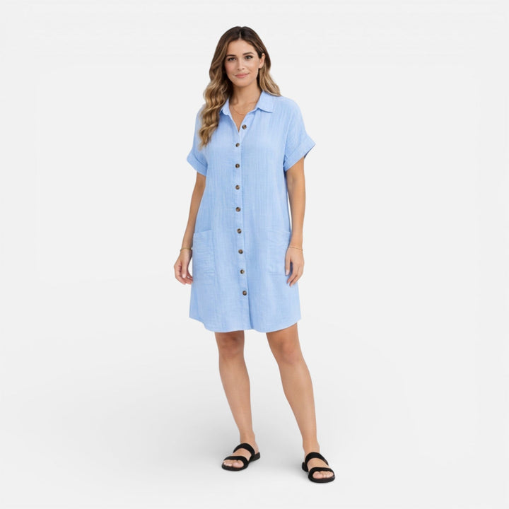Nora | Graceful Relaxed Linen Dress with Pockets