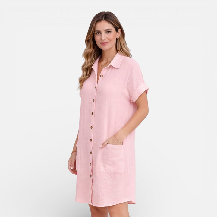 Nora | Graceful Relaxed Linen Dress with Pockets
