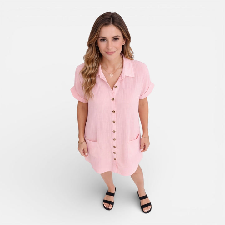 Nora | Graceful Relaxed Linen Dress with Pockets