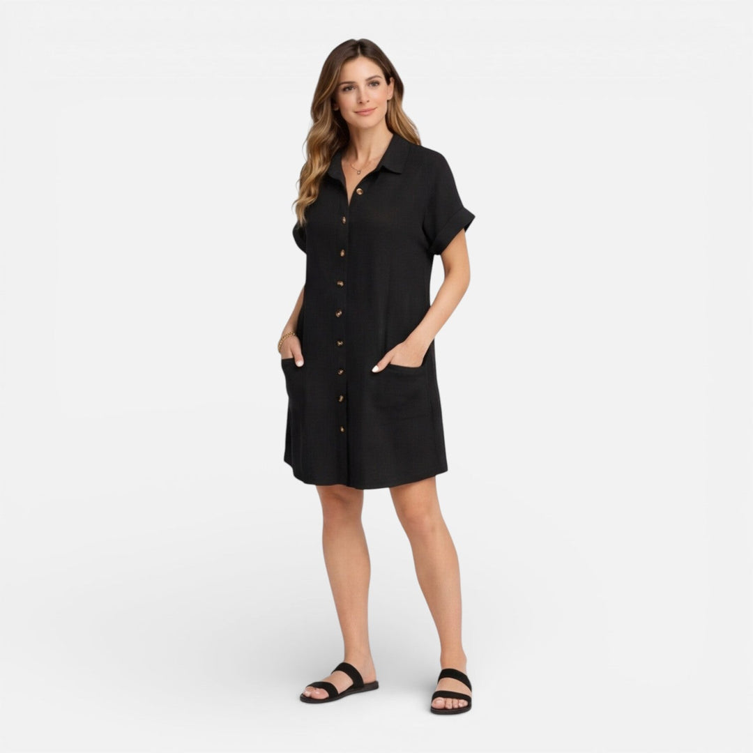 Nora | Graceful Relaxed Linen Dress with Pockets
