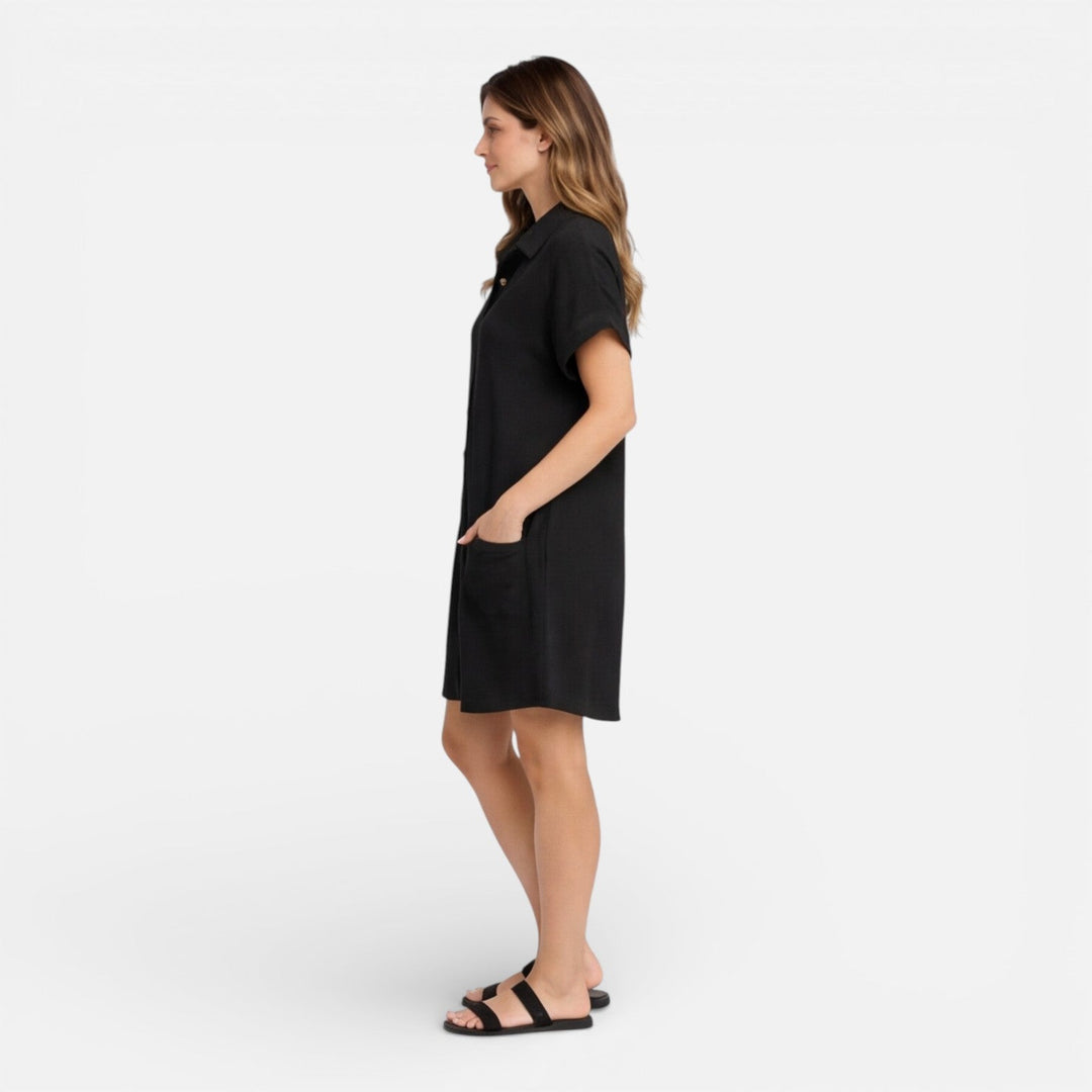 Nora | Graceful Relaxed Linen Dress with Pockets