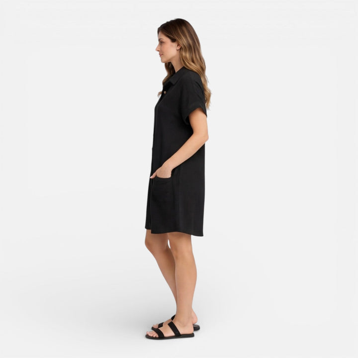 Nora | Graceful Relaxed Linen Dress with Pockets