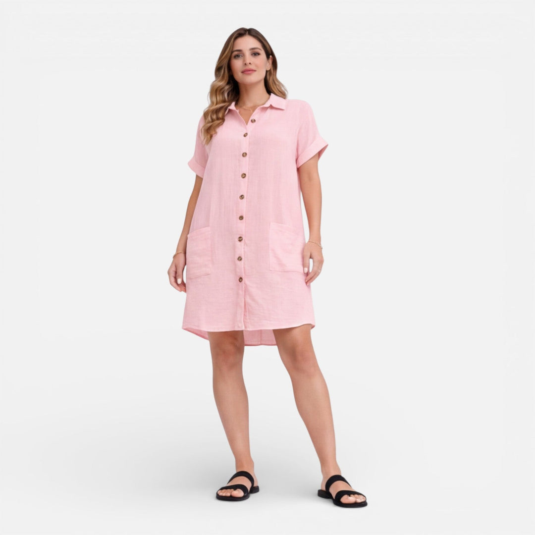 Nora | Graceful Relaxed Linen Dress with Pockets