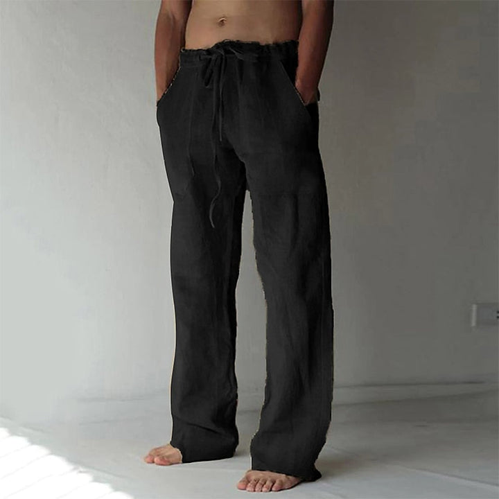 Oscar | Classic Baggy Wide Leg Linen Pants for Men