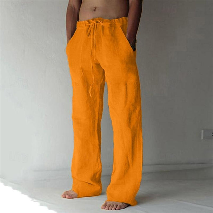 Oscar | Classic Baggy Wide Leg Linen Pants for Men