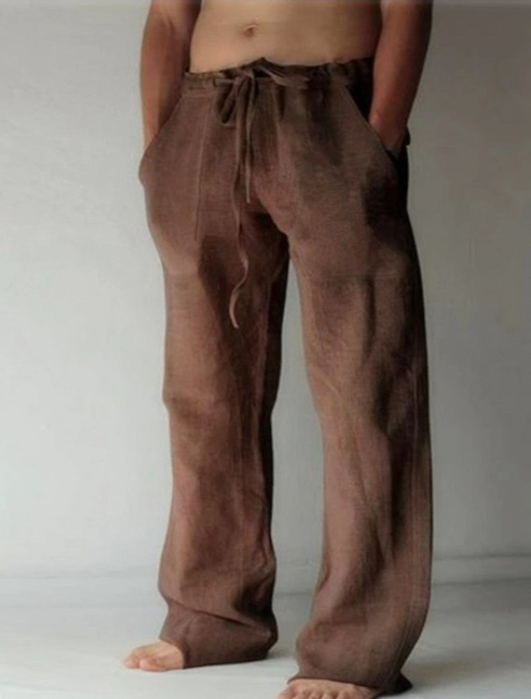 Oscar | Classic Baggy Wide Leg Linen Pants for Men