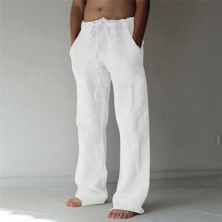 Oscar | Classic Baggy Wide Leg Linen Pants for Men