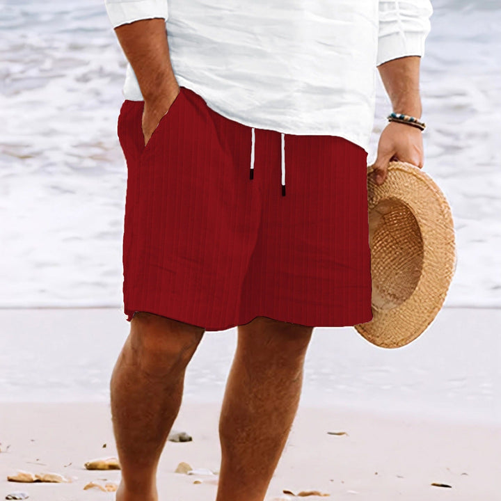 Parker | Cosy Ribbed Drawstring Linen Shorts