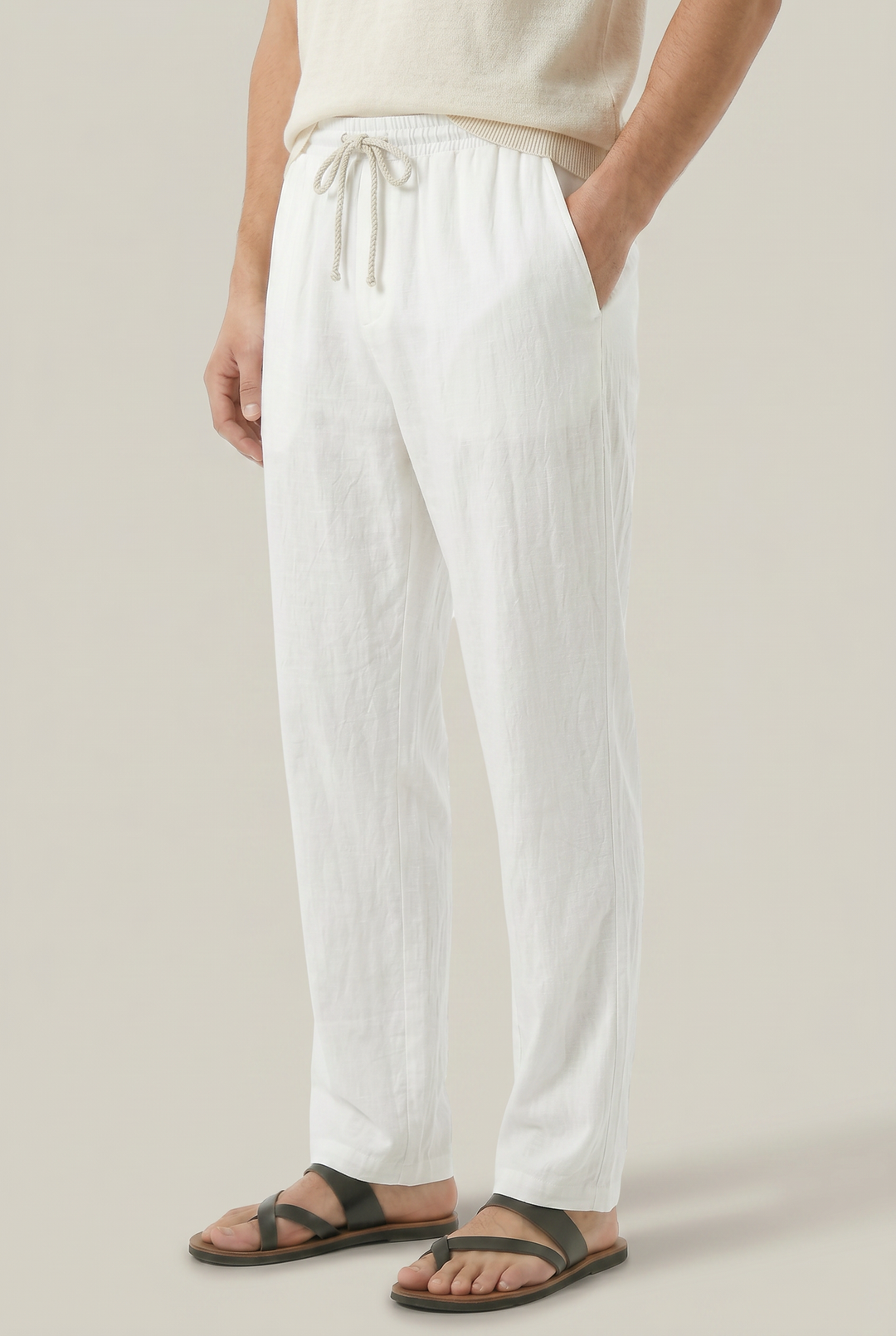 Patrick | Polished Relaxed Straight Leg Linen Pants