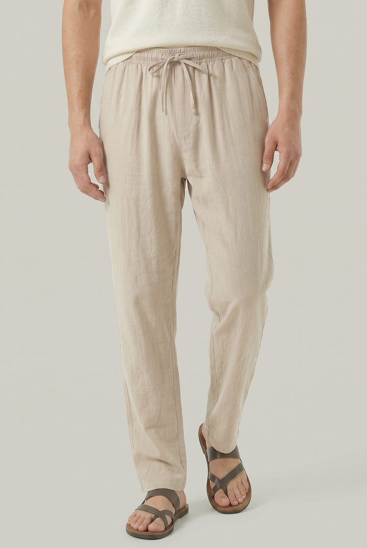 Patrick | Polished Relaxed Straight Leg Linen Pants