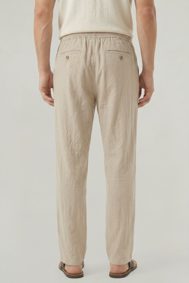 Patrick | Polished Relaxed Straight Leg Linen Pants