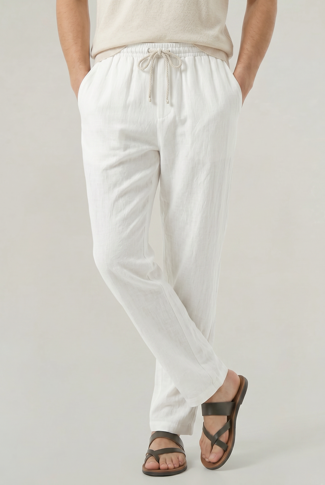 Patrick | Polished Relaxed Straight Leg Linen Pants