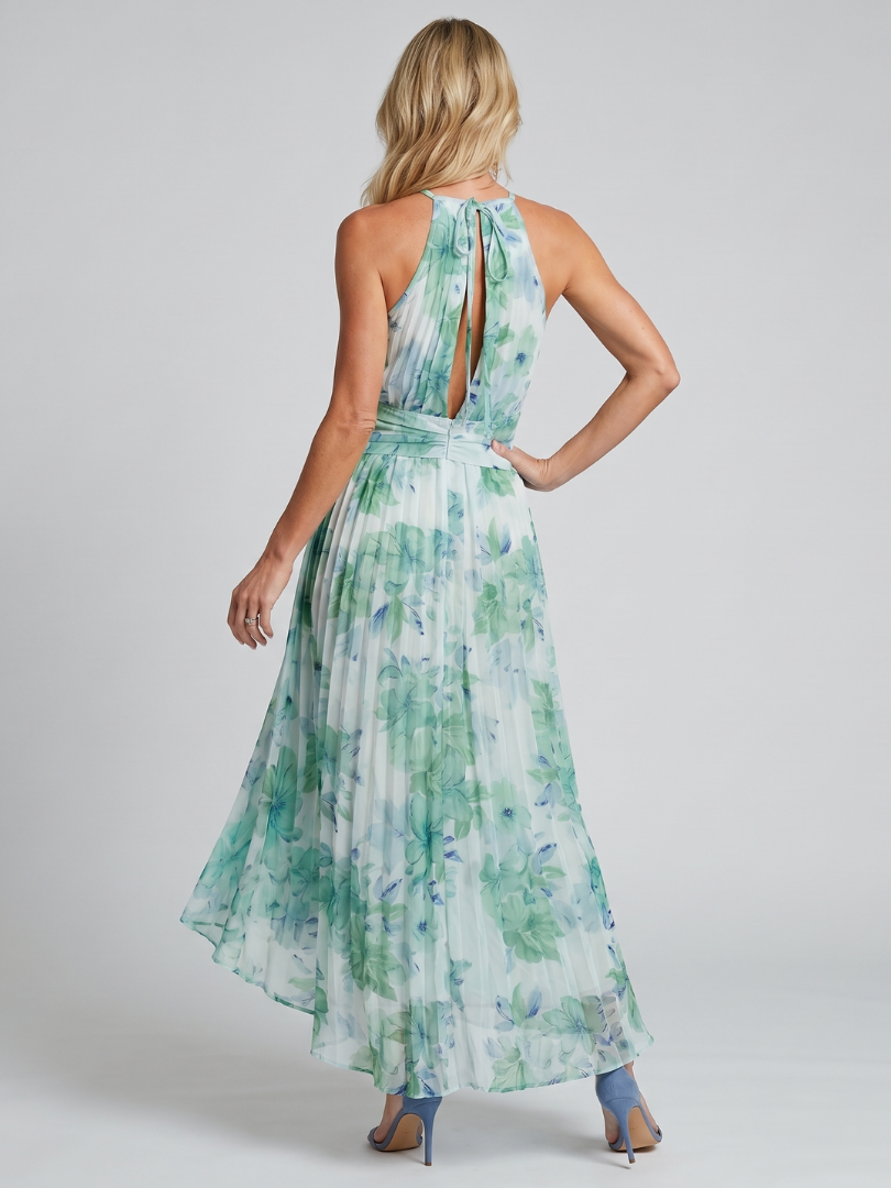 Penelope | Classic Floral Halter Races Dresses Maxi