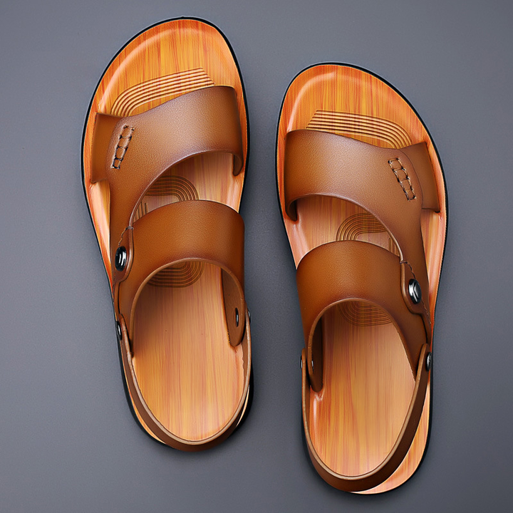 Penelope | Classic Open Toe Slingback Flat Sandals