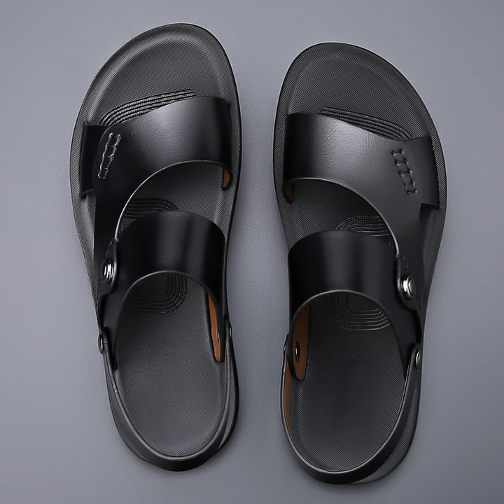 Penelope | Classic Open Toe Slingback Flat Sandals