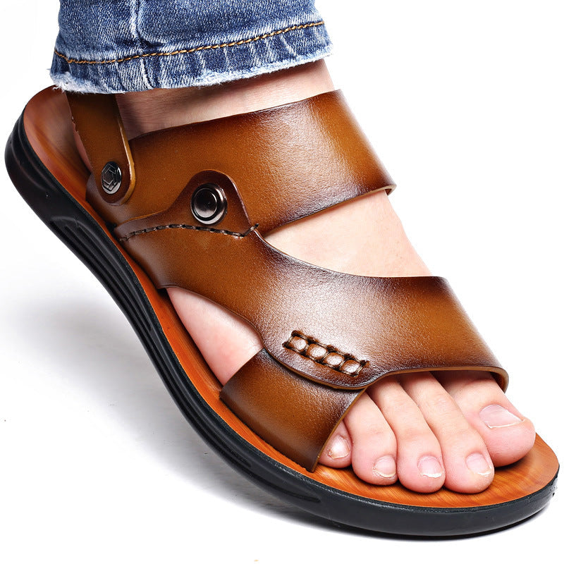 Penelope | Classic Open Toe Slingback Flat Sandals