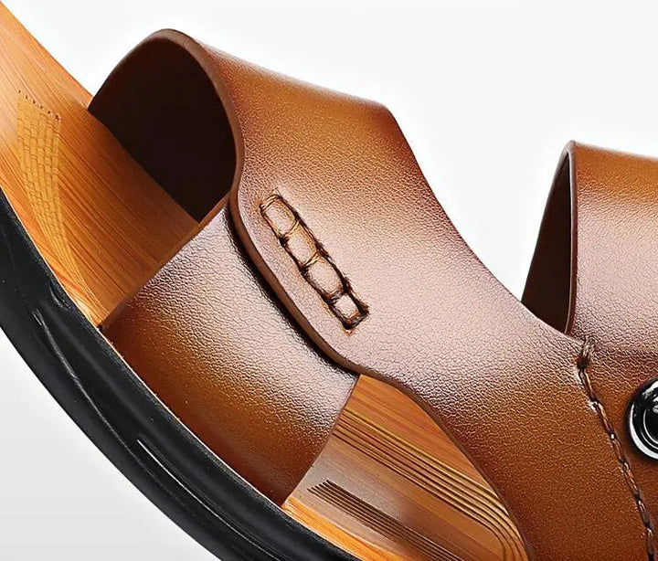 Penelope | Classic Open Toe Slingback Flat Sandals