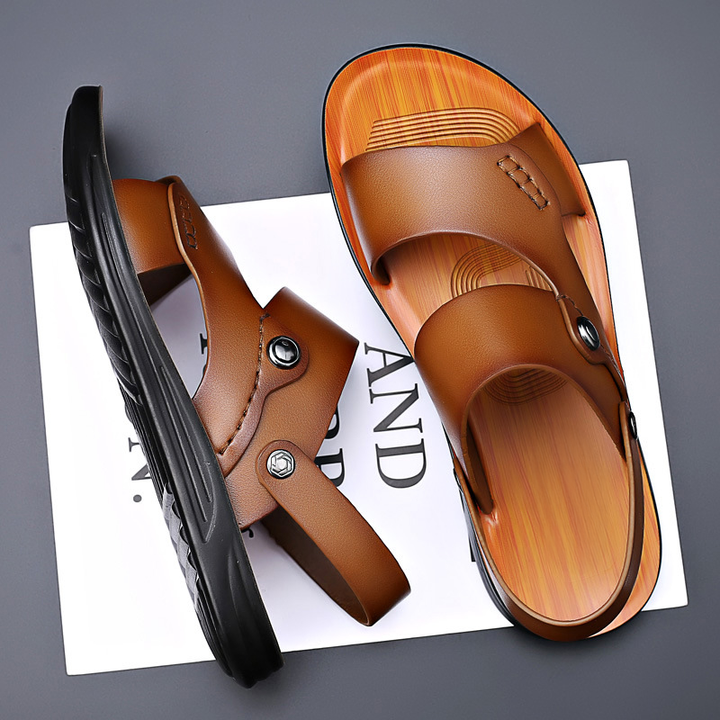 Penelope | Classic Open Toe Slingback Flat Sandals