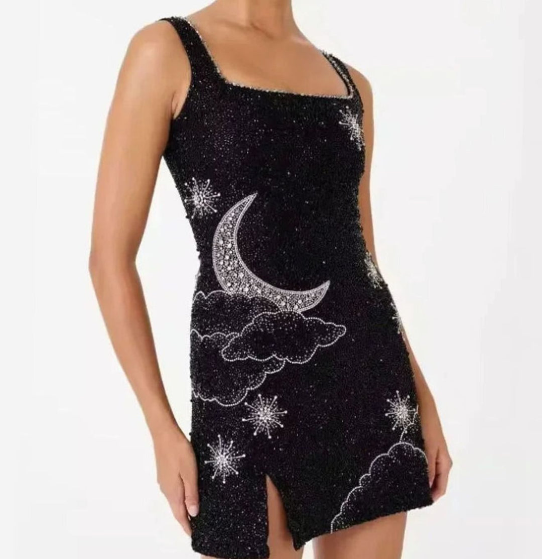 Penelope | Classic Sequin Star Mini Christmas Dress