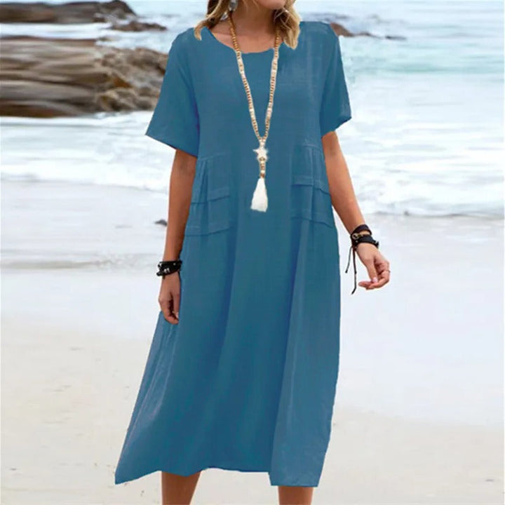 Penelope | Classic Short Sleeve Midi Summer Dresses
