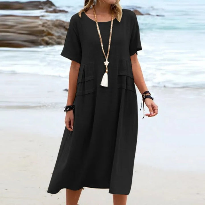 Penelope | Classic Short Sleeve Midi Summer Dresses