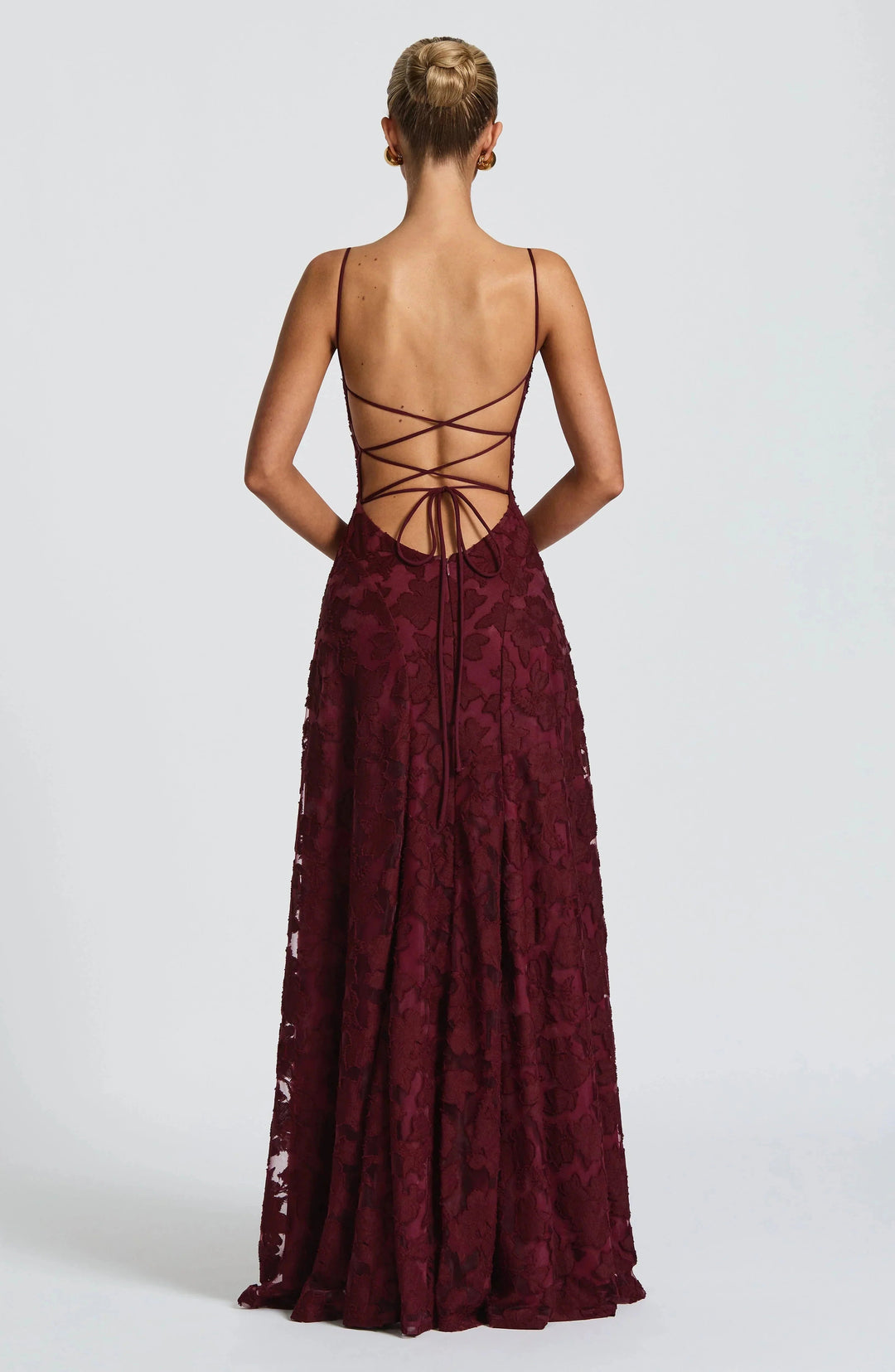 Penelope | Elegant Lace Maxi Races Dress with Corset Bodice