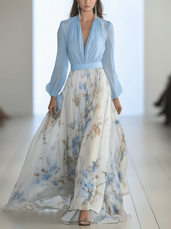 Penelope | Timeless Floral Print Races Dresses Maxi Gown