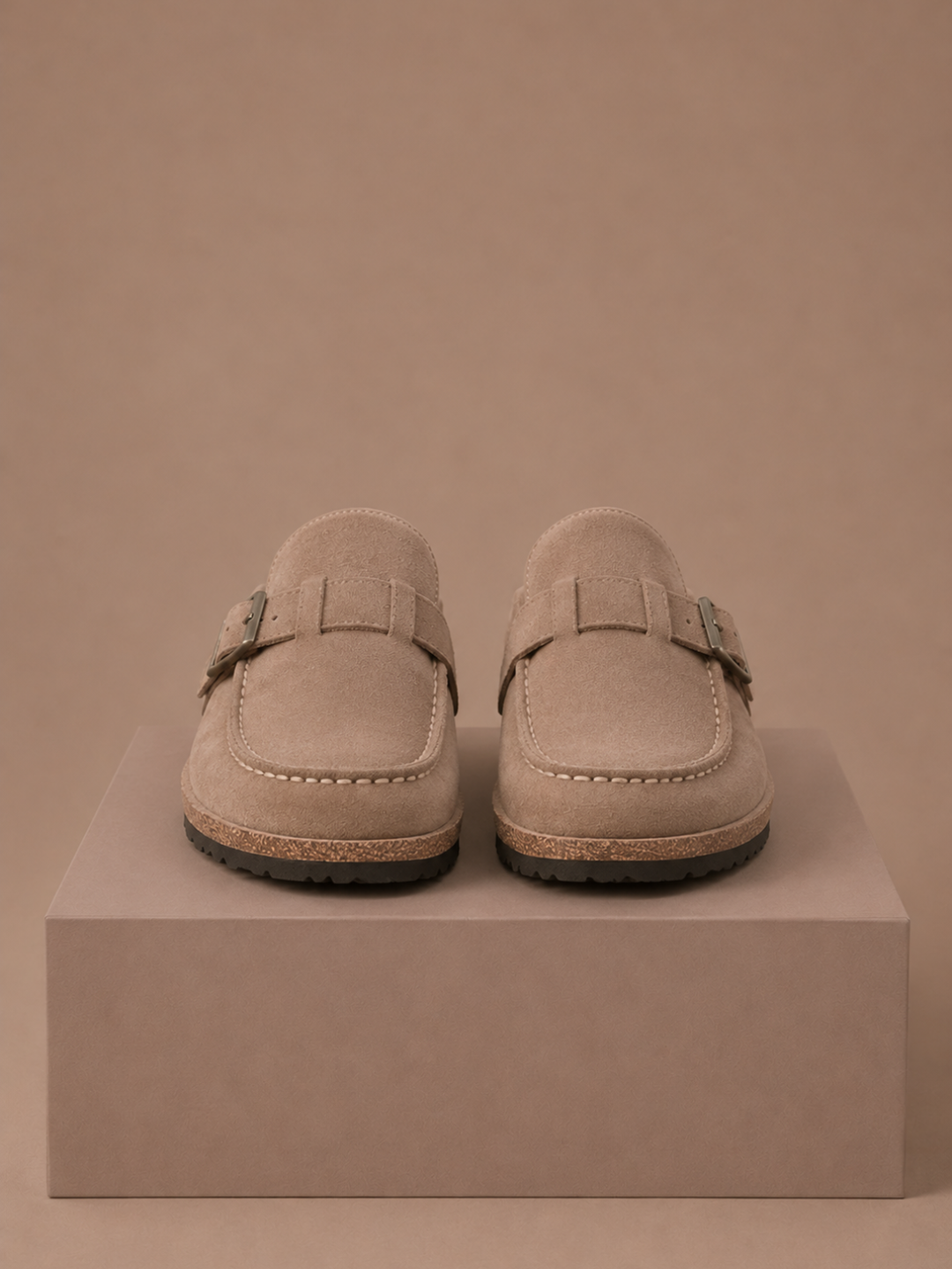 Piper | Effortless Suede-Look Buckle Orthopedic Mules