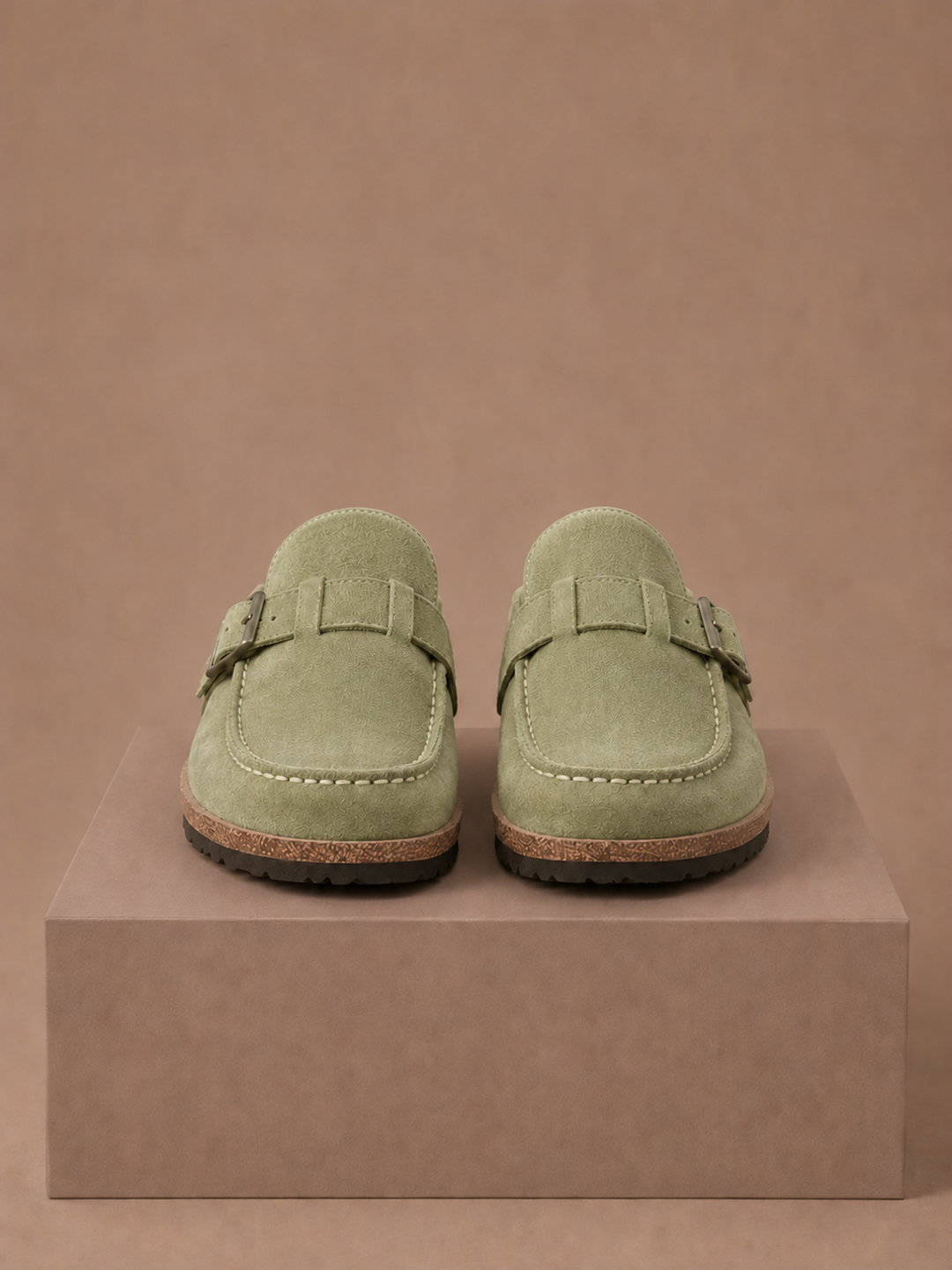 Piper | Effortless Suede-Look Buckle Orthopedic Mules
