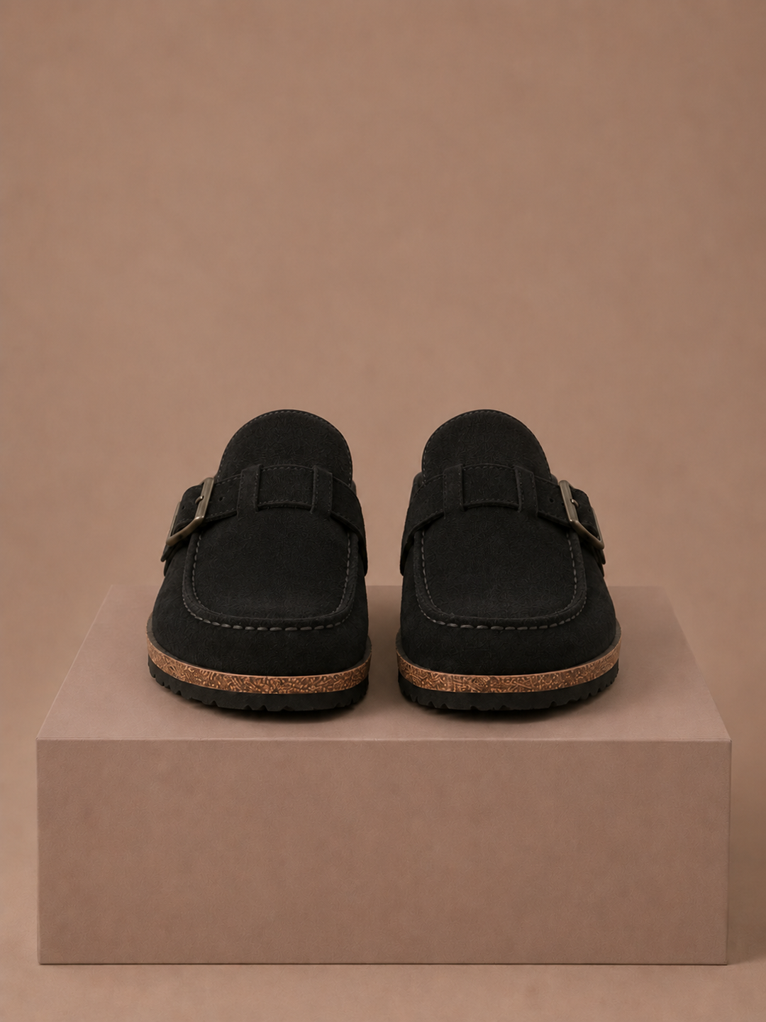 Piper | Effortless Suede-Look Buckle Orthopedic Mules