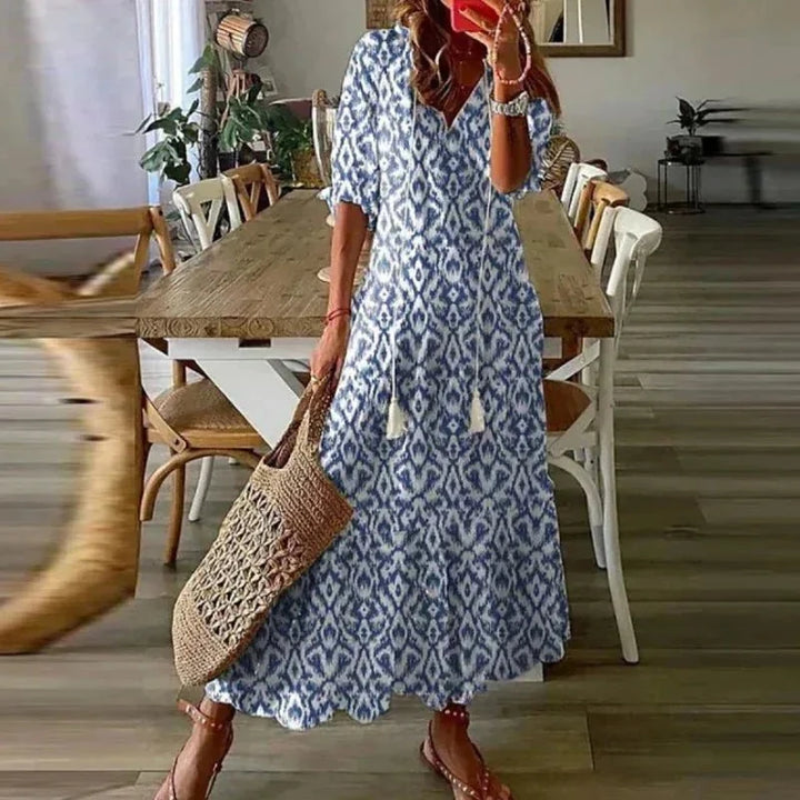 Piper | Floral Short Sleeve Maxi Summer Dresses